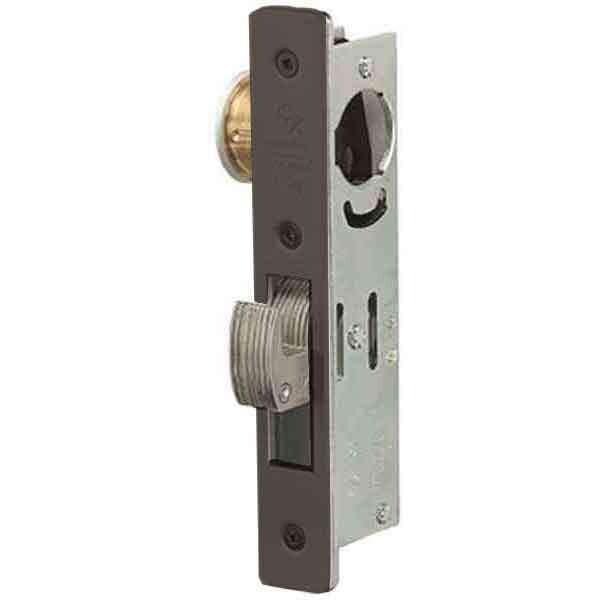 AdamsRite: MS HOOKBOLT 1 1/8 BS 313 1 1/8 Inch Backset Flat Faceplate Dark Bronze